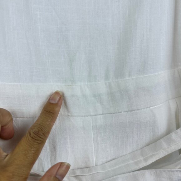 Lulus Ivory Jumpsuit Womens XL White Lagenlook Coastal Beachy Overalls Relaxed - Picture 5 of 15